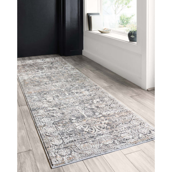 Lucia Rugs by Loloi - LUC-03 Steel / Ivory-Loloi Rugs-Blue Hand Home
