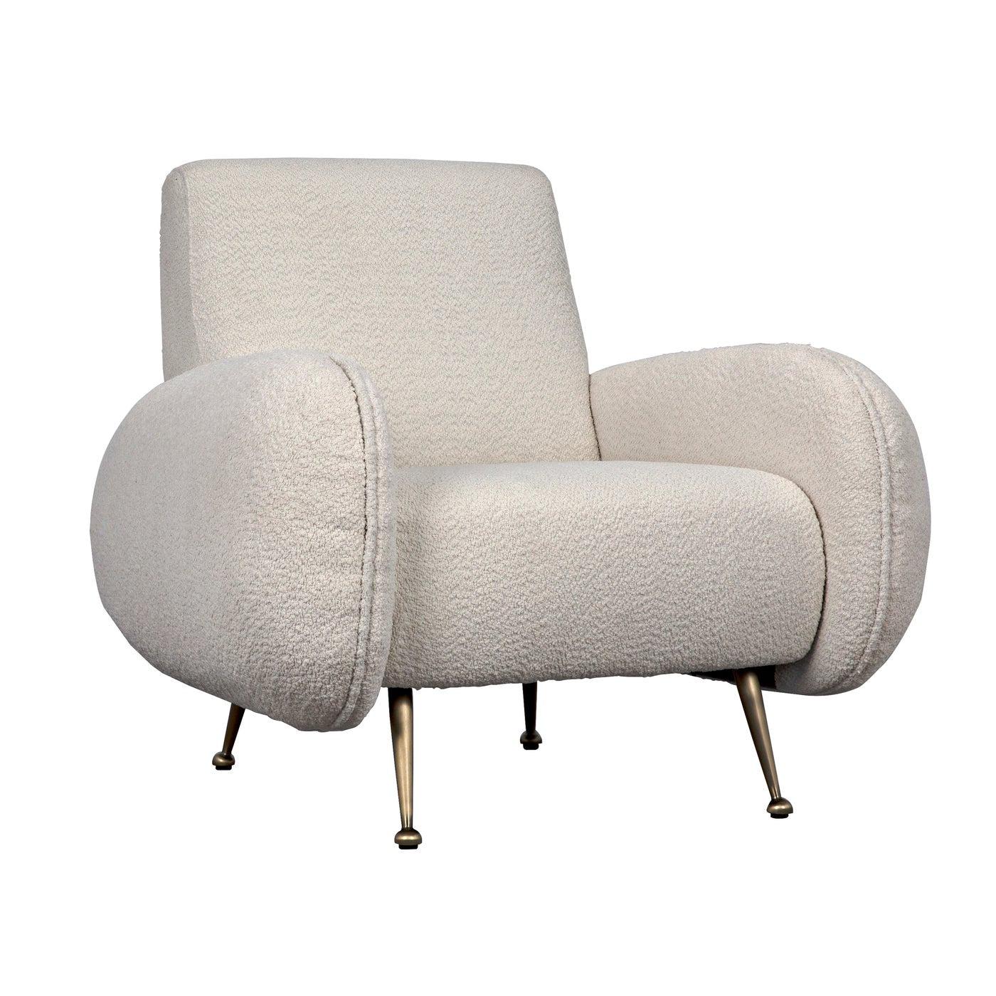 Noir Hera Chair, Boucle Fabric-Noir Furniture-Blue Hand Home
