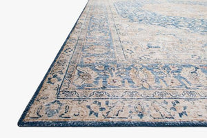 Loloi Rugs Layla Collection - LAY-07 Blue/Tangerine-Loloi Rugs-Blue Hand Home