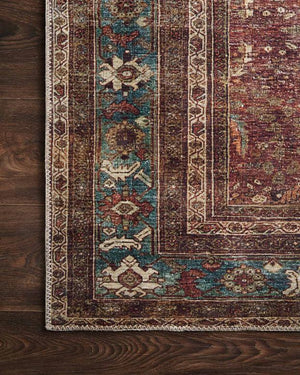Loloi Rugs Layla Collection - LAY-01 Brick/Blue-Loloi Rugs-Blue Hand Home