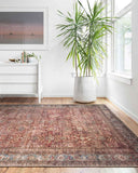 Loloi Rugs Layla Collection - LAY-01 Brick/Blue-Loloi Rugs-Blue Hand Home