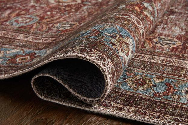 Loloi Rugs Layla Collection - LAY-01 Brick/Blue-Loloi Rugs-Blue Hand Home