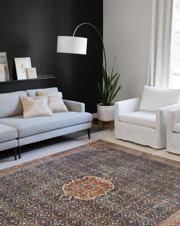 Loloi Rugs Layla Collection - LAY-09 Cobalt Blue/Spice-Loloi Rugs-Blue Hand Home