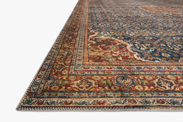 Loloi Rugs Layla Collection - LAY-09 Cobalt Blue/Spice-Loloi Rugs-Blue Hand Home