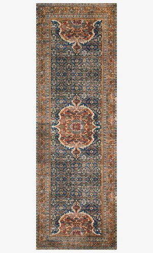 Loloi Rugs Layla Collection - LAY-09 Cobalt Blue/Spice-Loloi Rugs-Blue Hand Home