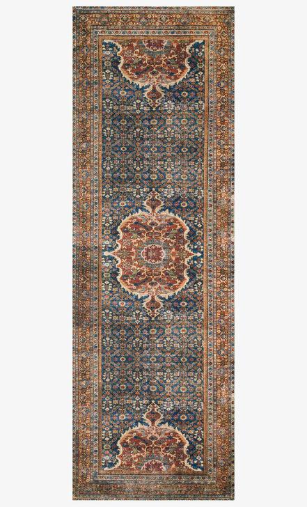 Loloi Rugs Layla Collection - LAY-09 Cobalt Blue/Spice-Loloi Rugs-Blue Hand Home