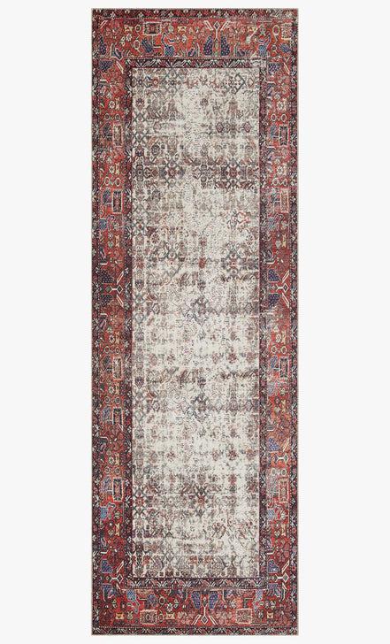 Loloi Rugs Layla Collection - LAY-12 Ivory/Brick-Loloi Rugs-Blue Hand Home