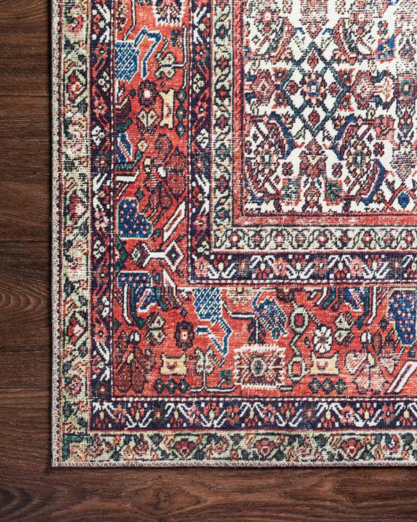 Loloi Rugs Layla Collection - LAY-12 Ivory/Brick-Loloi Rugs-Blue Hand Home