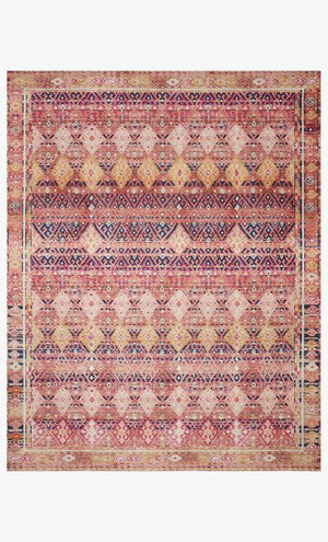 Loloi Rugs Layla Collection - LAY-15 Magenta/Multi-Loloi Rugs-Blue Hand Home