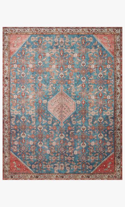 Loloi Rugs Layla Collection - LAY-10 Marine/Clay-Loloi Rugs-Blue Hand Home