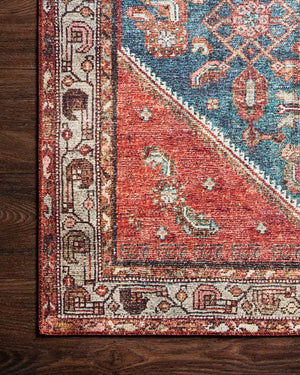 Loloi Rugs Layla Collection - LAY-10 Marine/Clay-Loloi Rugs-Blue Hand Home