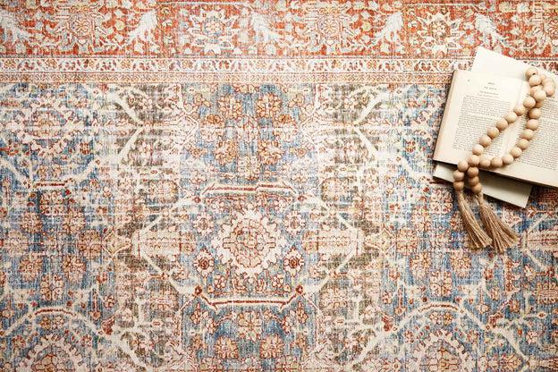 Loloi Rugs Layla Collection - LAY-04 Ocean/Rust-Loloi Rugs-Blue Hand Home