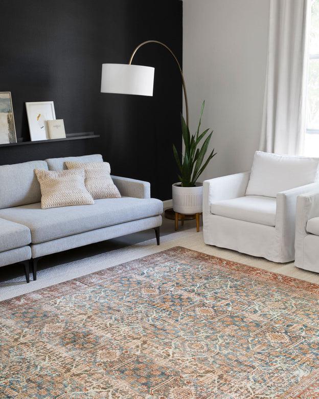 Loloi Rugs Layla Collection - LAY-04 Ocean/Rust-Loloi Rugs-Blue Hand Home