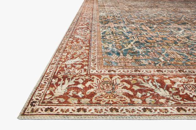 Loloi Rugs Layla Collection - LAY-04 Ocean/Rust-Loloi Rugs-Blue Hand Home