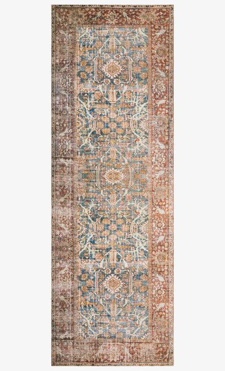 Loloi Rugs Layla Collection - LAY-04 Ocean/Rust-Loloi Rugs-Blue Hand Home
