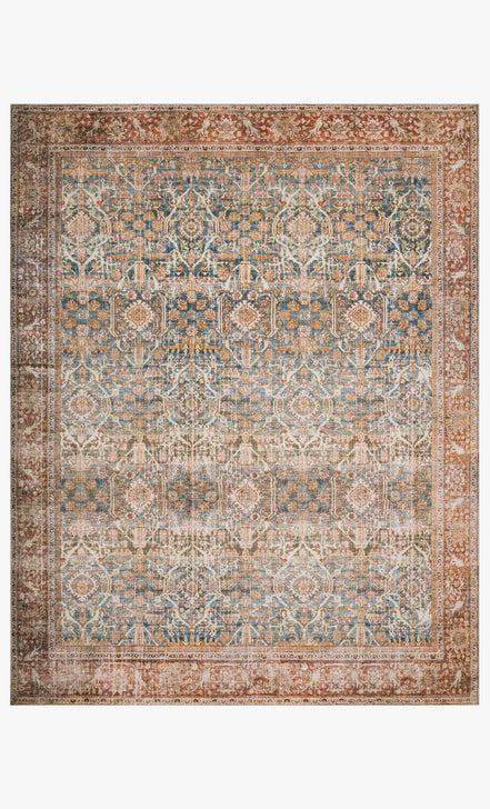 Loloi Rugs Layla Collection - LAY-04 Ocean/Rust-Loloi Rugs-Blue Hand Home
