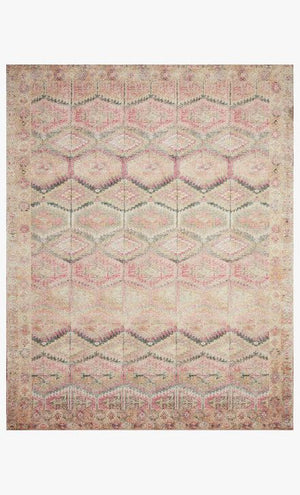 Loloi Rugs Layla Collection - LAY-17 Pink/Lagoon-Loloi Rugs-Blue Hand Home