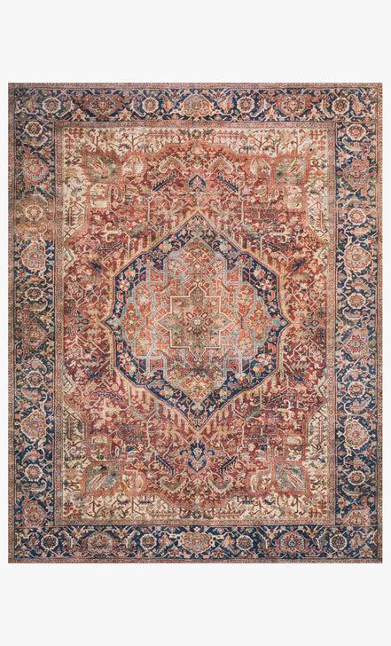 Loloi Rugs Layla Collection - LAY-08 Red/Navy-Loloi Rugs-Blue Hand Home