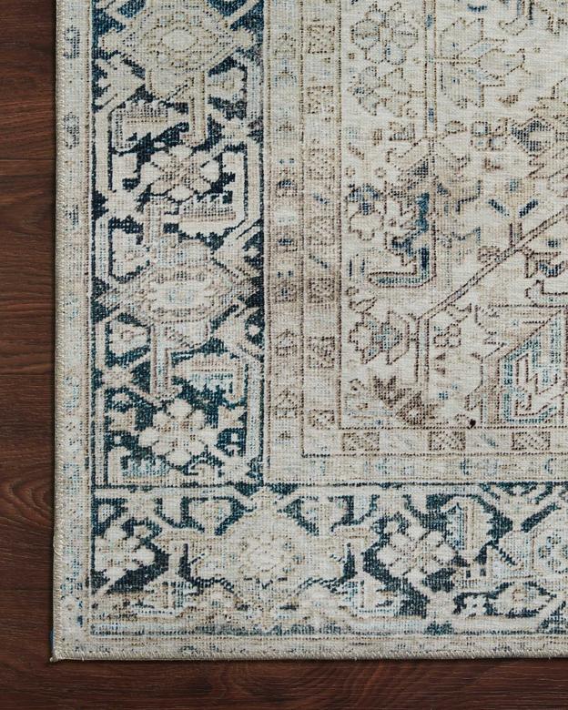Lenna Rug Magnolia Home by Joanna Gaines - LEA-06 Natural/Denim-Loloi Rugs-Blue Hand Home