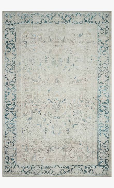 Lenna Rug Magnolia Home by Joanna Gaines - LEA-06 Natural/Denim-Loloi Rugs-Blue Hand Home