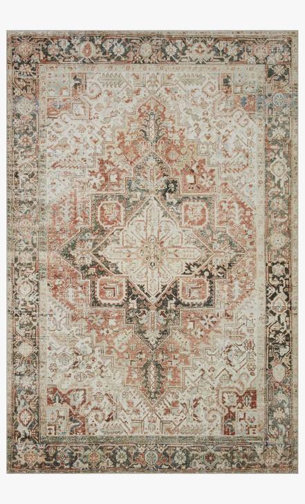 Lenna Rug Magnolia Home by Joanna Gaines - LEA-03 Rust/Charcoal-Loloi Rugs-Blue Hand Home