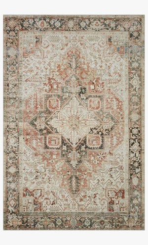 Lenna Rug Magnolia Home by Joanna Gaines - LEA-03 Rust/Charcoal-Loloi Rugs-Blue Hand Home