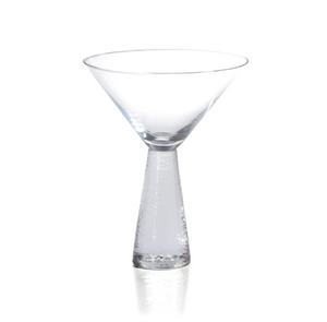 Livogno Martini Glass on Hammered Stem-Blue Hand Home