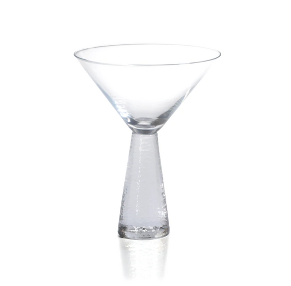 Livogno Martini Glass on Hammered Stem-Blue Hand Home
