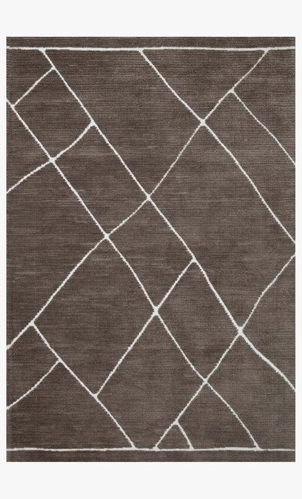 Logan Rug Magnolia Home by Joanna Gaines - LOG-01 Mocha / White-Loloi Rugs-Blue Hand Home