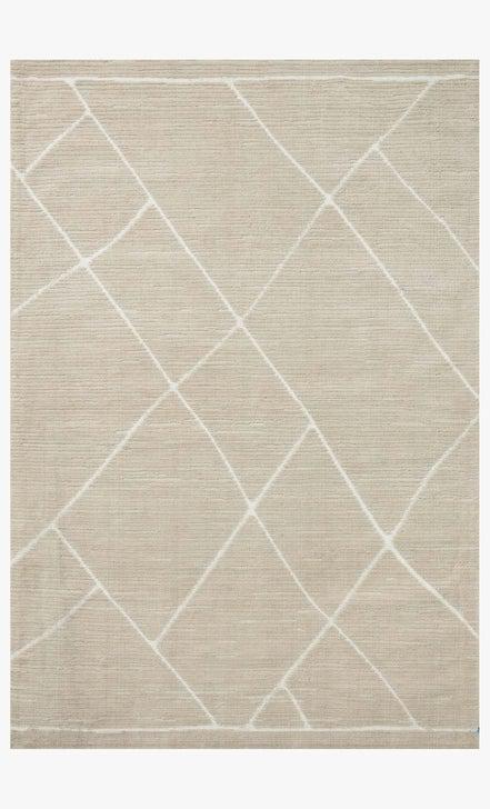 Logan Rug Magnolia Home by Joanna Gaines - LOG-01 Oatmeal / White-Loloi Rugs-Blue Hand Home