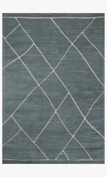 Logan Rug Magnolia Home by Joanna Gaines - LOG-01 Slate / White-Loloi Rugs-Blue Hand Home