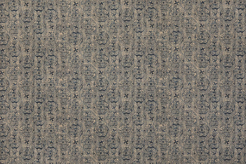 Cisco Fabric Lola Marine Blue - Grade H - Cotton/Linen-Cisco Brothers-Blue Hand Home