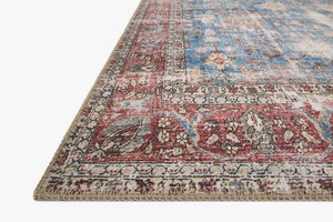Loloi Rugs Loren Collection - LQ-01 Blue/Brick-Loloi Rugs-Blue Hand Home