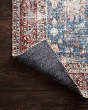 Loloi Rugs Loren Collection - LQ-01 Blue/Brick-Loloi Rugs-Blue Hand Home