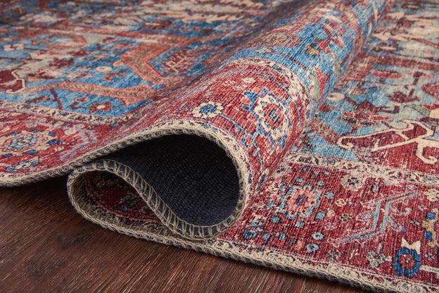 Loloi Rugs Loren Collection - LQ-10 Blue/Red-Loloi Rugs-Blue Hand Home