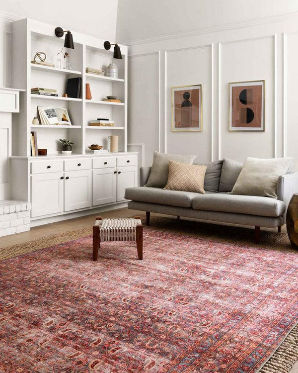 Loloi Rugs Loren Collection - LQ-05 Eggplant/Crimson-Loloi Rugs-Blue Hand Home