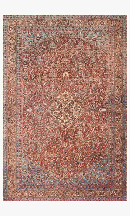Loloi Rugs Loren Collection - LQ-06 Red/Multi-Loloi Rugs-Blue Hand Home