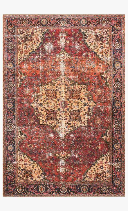 Loloi Rugs Loren Collection - LQ-07 Red/Navy-Loloi Rugs-Blue Hand Home