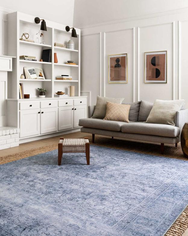 Loloi Rugs Loren Collection - LQ-09 Slate-Loloi Rugs-Blue Hand Home