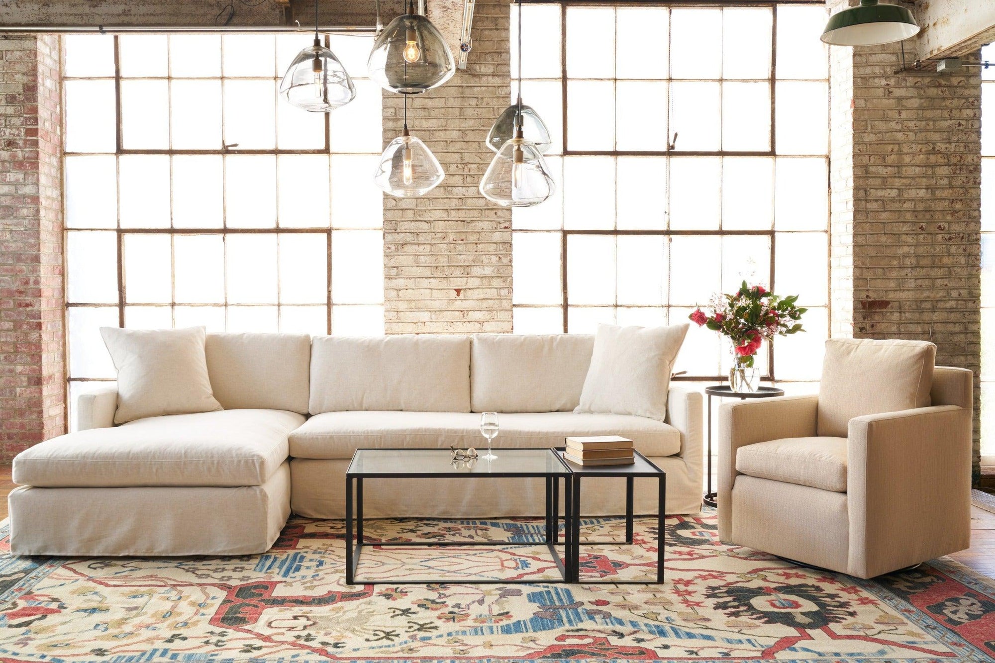 Cisco Brothers Louis 2pc Sectional-Cisco Brothers-Blue Hand Home