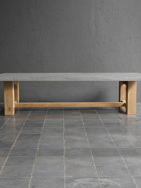 Outdoor Cocktail Table (teak + Concrete)
