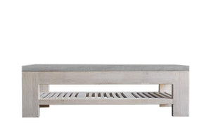 Concrete & Reclaimed Teak Cocktail Table-Organic Restoration-Blue Hand Home