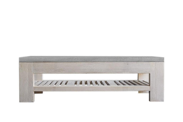 Concrete & Reclaimed Teak Cocktail Table-Organic Restoration-Blue Hand Home