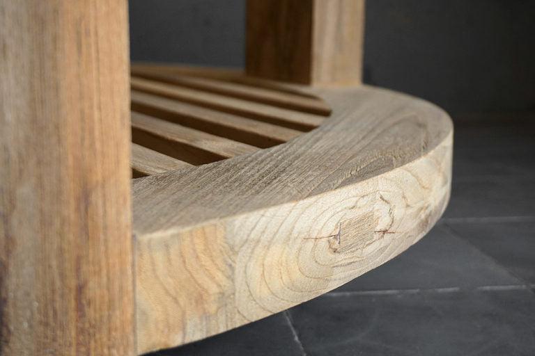 Concrete &amp; Reclaimed Teak Cocktail Table-Organic Restoration-Blue Hand Home