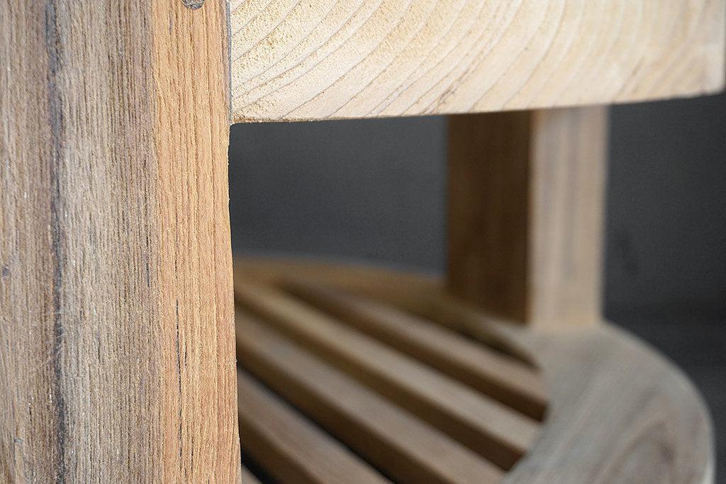 Concrete &amp; Reclaimed Teak Cocktail Table-Organic Restoration-Blue Hand Home