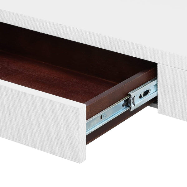 Villa & House - Morgan Grasscloth Console Table In White-Bungalow 5-Blue Hand Home