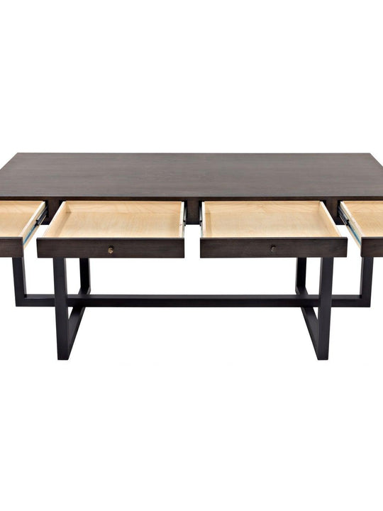 Maddox Desk, Walnut/Steel
