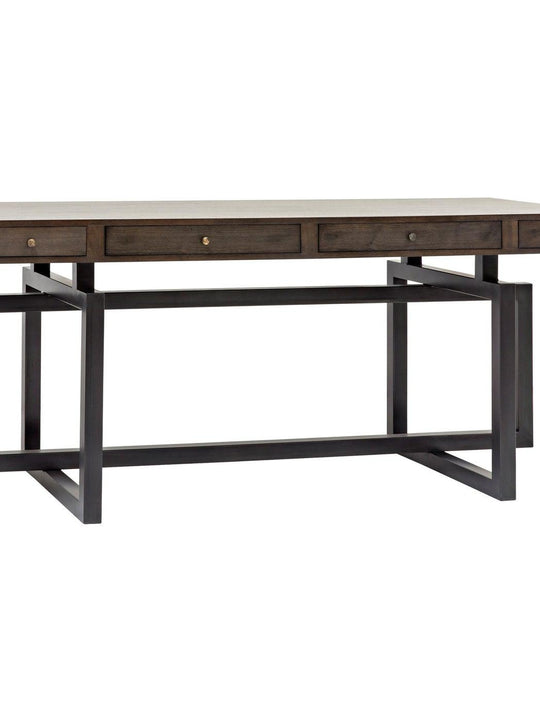 Maddox Desk, Walnut/Steel