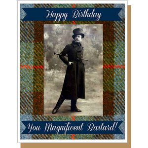 5.5x4.25" Greeting Card-Ümlaut Brooklyn-Blue Hand Home