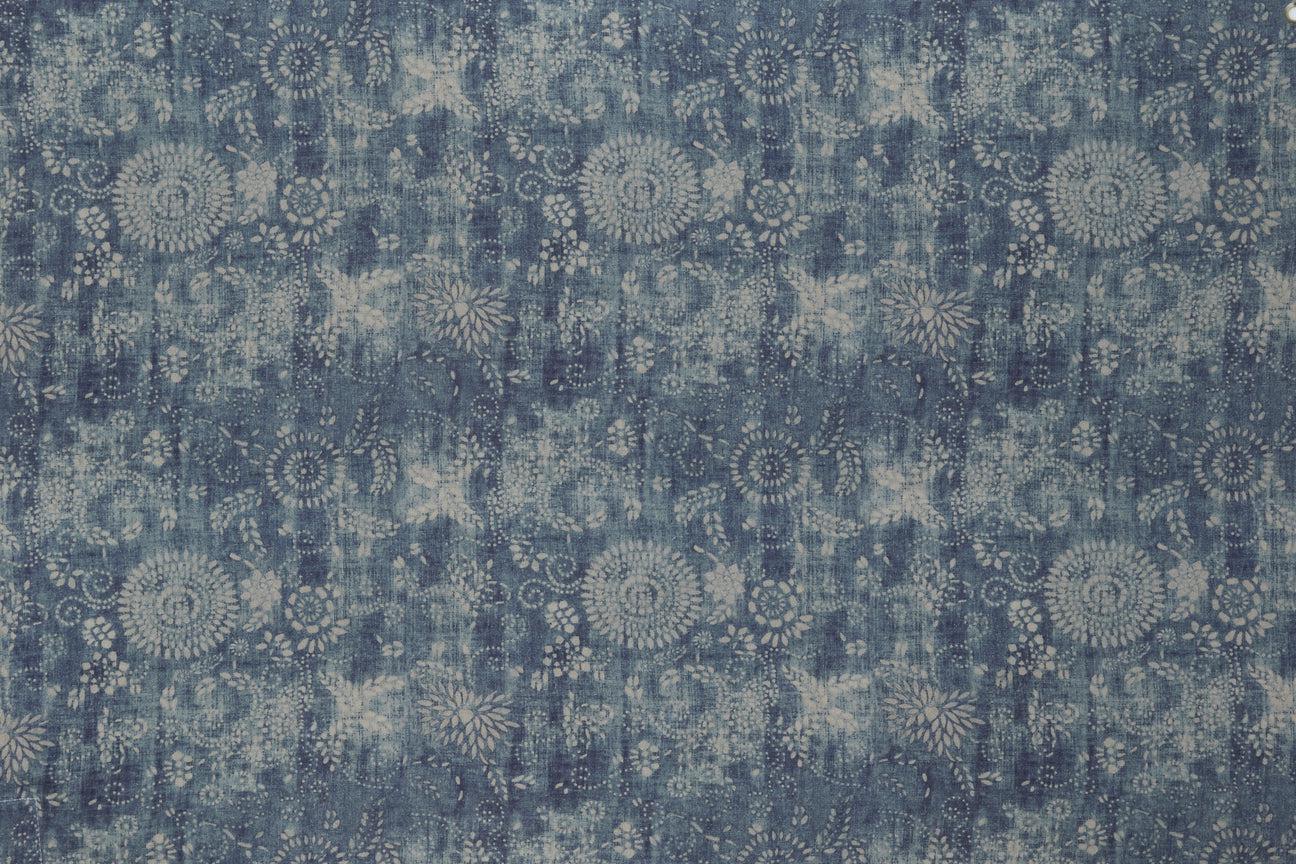 Cisco Fabric Mariko Indigo - Grade J - Linen-Cisco Brothers-Blue Hand Home